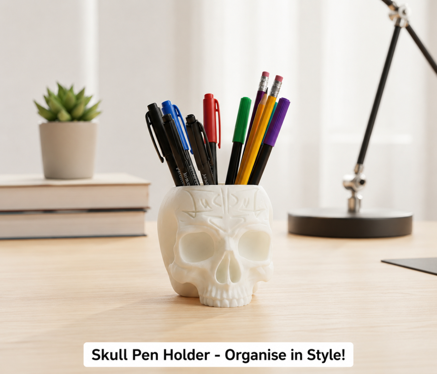 White Skull Holder