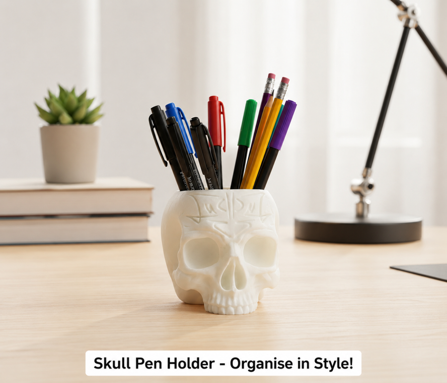 White Skull Holder