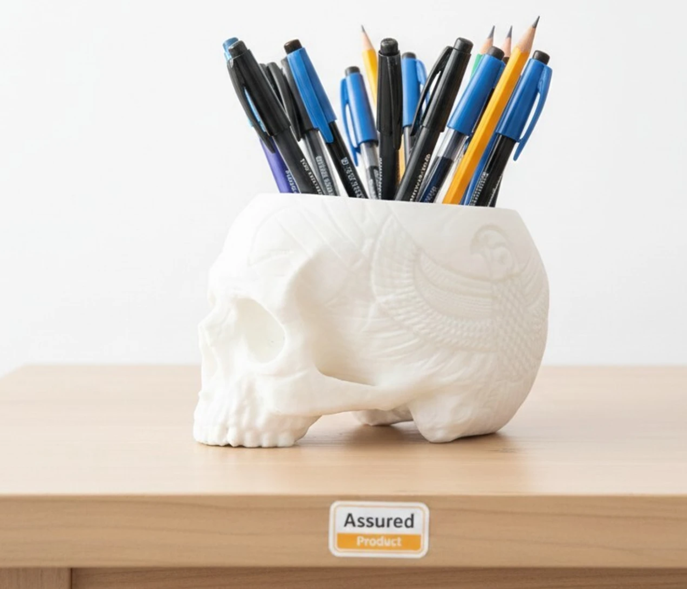 White Skull Holder