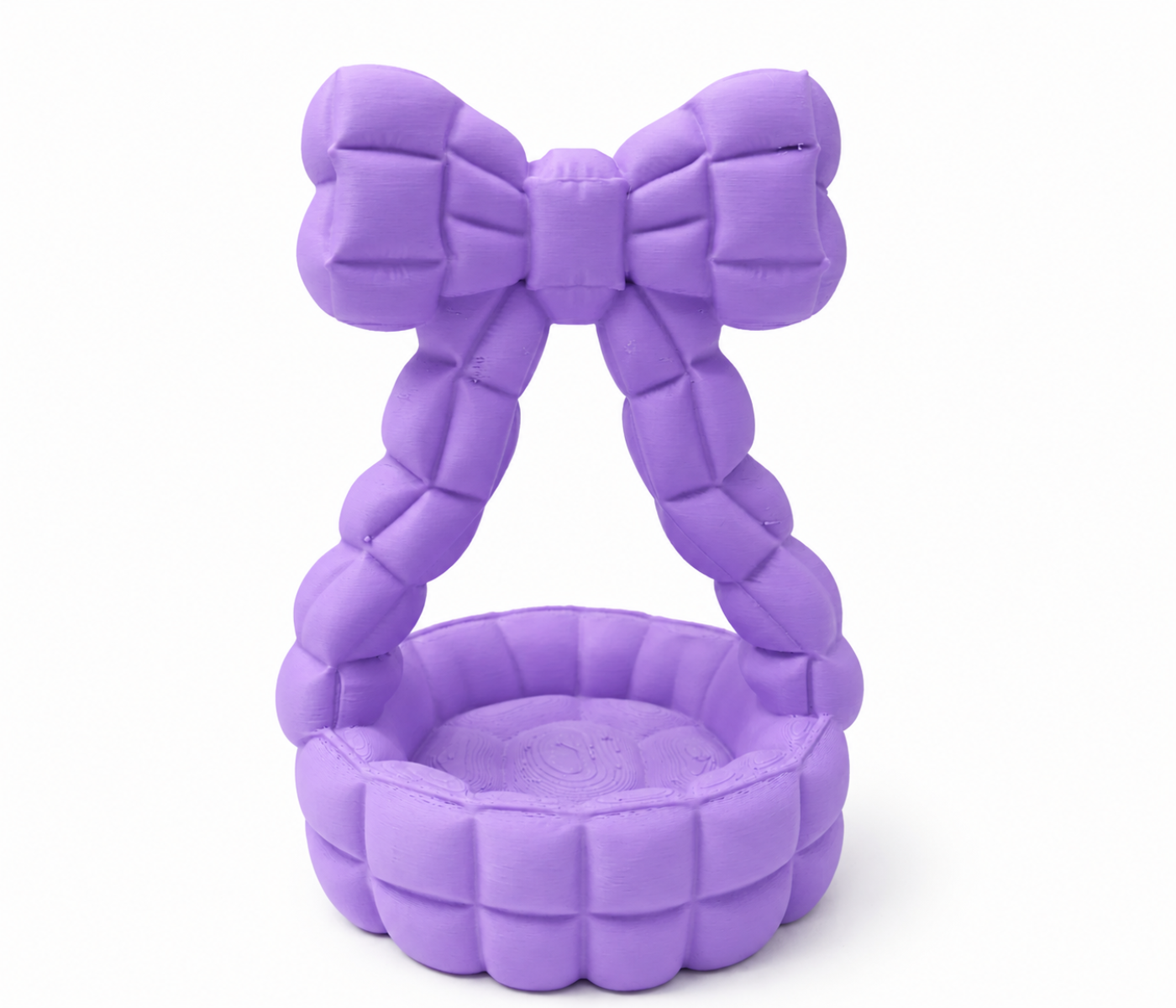 Puffy Purple Bow Bowl