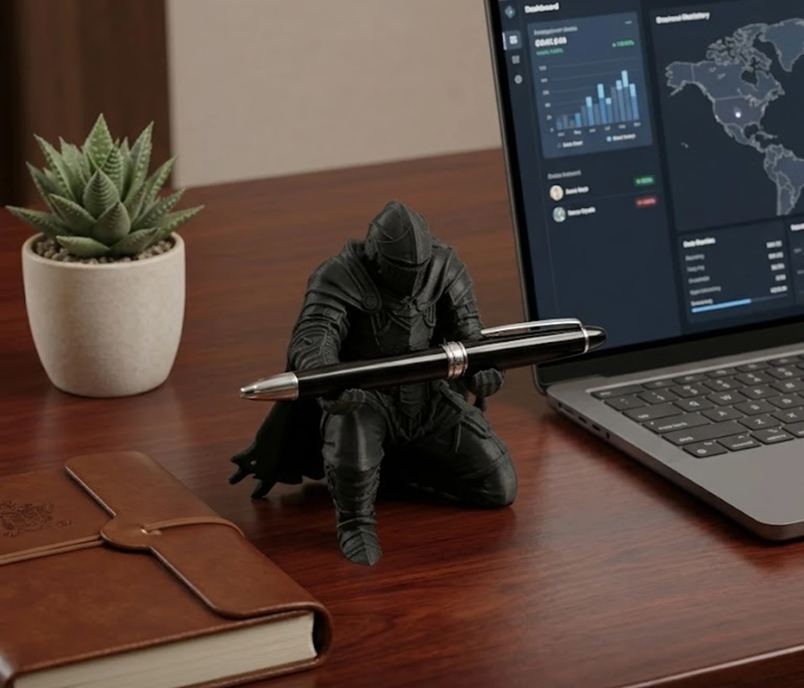 Knight Pen Holder - Matte Black